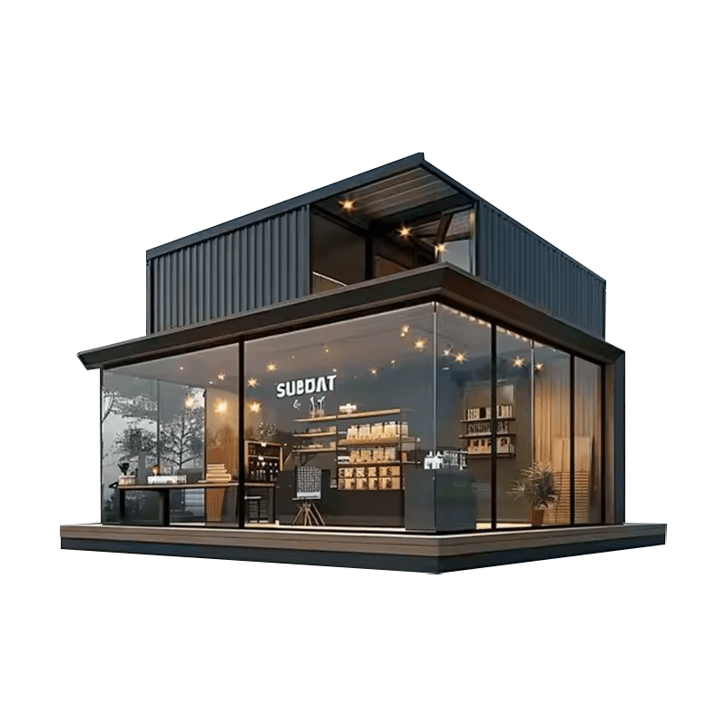 Előre gyártott konténerház üzletek számára